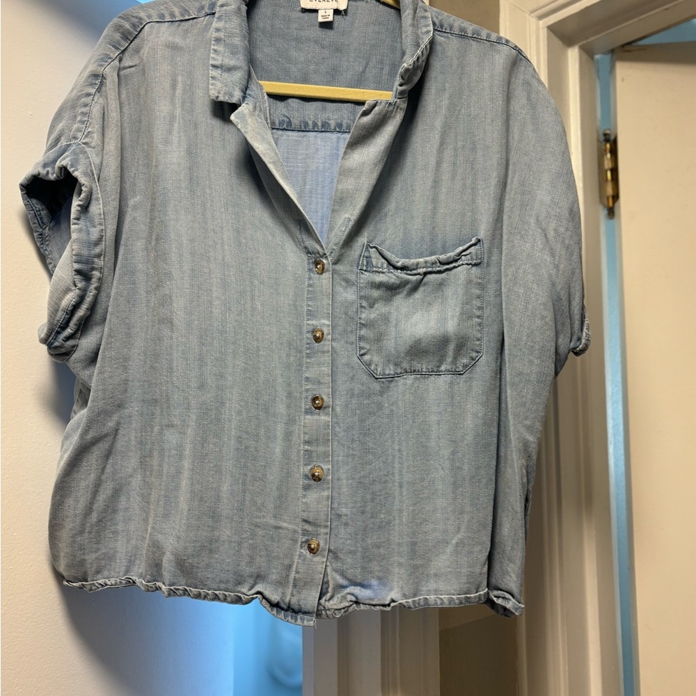 Evereve Light Blue Button-Up Shirt